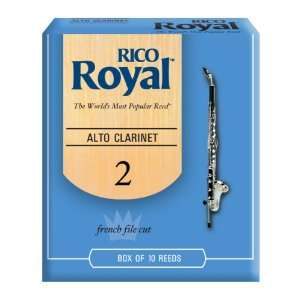  Rico Royal Eb Clarinet Reeds, Strength 2.0, 10 pack 