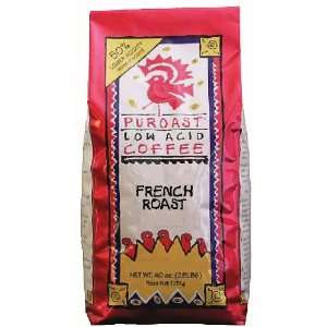 Puroast Low Acid Coffee Dark French Roast , Whole Bean, 2.5 Pound Bags 