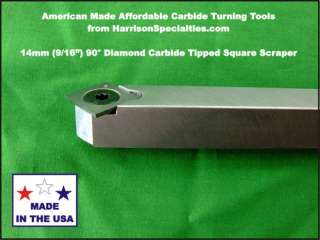 Carbide 90° Diamond scraper wood lathe turning tool  