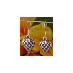  Cute Heart Sterling Silver Dangle Earrings jpwjewelry 