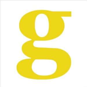  Letter   Lower Case g Stretched Wall Art Size 18 x 18 
