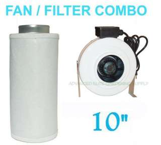 10 IN LINE Duct Fan & Carbon Filter COMBO inch inline  