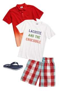 Lacoste Polo, T Shirt & Swim Trunks (Big Boys)  