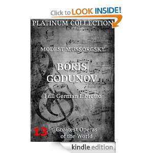 Modest Mussorgsky   Boris Godunov Libretto (Platinum Collection 