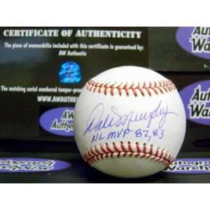Dale Murphy Signed Baseball   inscribed 82 83 NL MVP   Autographed 