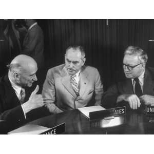  Dean Acheson Talking with Robert Schuman and Herbert 
