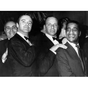 Jack Lemmon with Singers Frank Sinatra and Sammy Davis Junior, 1968 