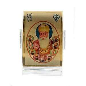  Gold Plated Lord Guru Nanak Acrylic Photo Stand 