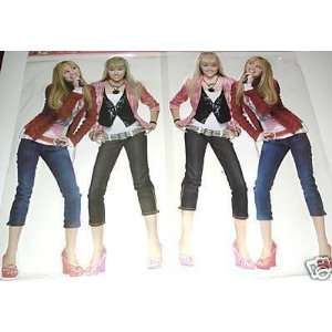  3 Sheets of 20 Hannah Montana Removable Wall Stickers 