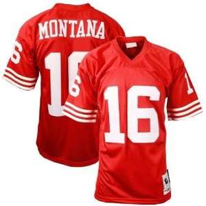 Joe Montana #16 San Francisco 49ers Replica Throwback NFL Jersey Red 