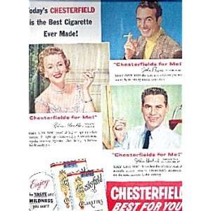 JOHN PAYNE, ROBIN CHANDLER, and JOHN HODIAK  1954 Chesterfield 