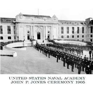  USNA John Paul Jones Ceremony 1905 Vintage 8 1/2 X 11 