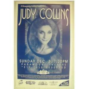 Judy Collins Handbill Poster Beautiful Face At The Paramount Theatre 