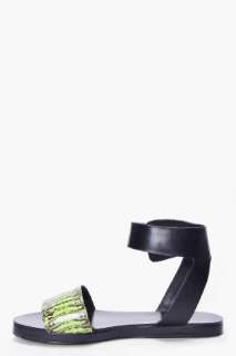 Phillip Lim Green Croc Domina Sandal for women  