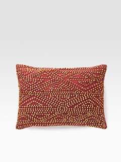 Diane von Furstenberg Home   Wood Bead Batik Decorative Pillow/Brick
