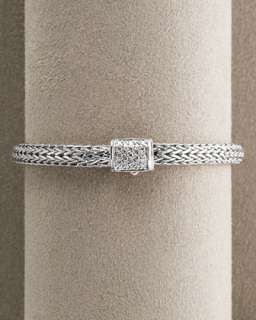 Extra Small Chain Bracelet w/ Diamond Pave Clasp