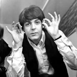 Paul McCartney with Glass Eyes on Set of a Hard Days Night, 1964 