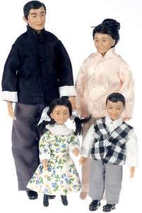 dollhouse miniature ASIAN FAMILY PEOPLE DOLL ORIENTAL  
