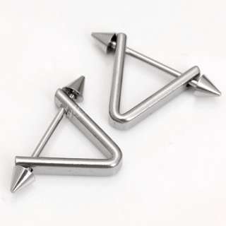 10PCS Stainless Steel Triangle Mens Fashion Earring  