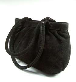 ANN TAYLOR LOFT LUX Suede Leather Tote Bag $138 CMP MINT Med Black 