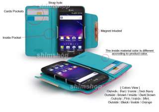  Galaxy S 2 II Skyrocket AT&T I727 Wallet Leather Case Cover Cases 