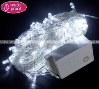220V 100 LED 10M White String Garden Party Xmas Fairy Lights Christmas 