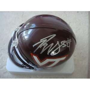  Ryan Williams #34 Virginia Tech Signed Mini Helmet 
