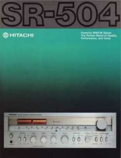 Hitachi SR 504 Stereo Receiver Brochure  
