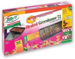 Jiffy 7 Heated Peat Pellet Greenhouse 72, gro mat #5035  