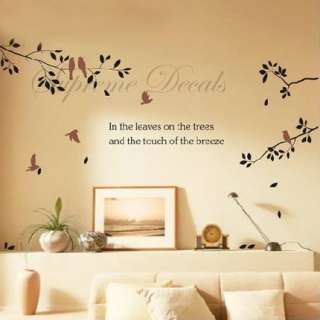 Branch and birds   Home decor wall art vinyl removable decals stickers
