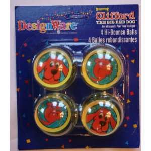  4 Clifford The Big Red Dog Hi Bounce Balls Toys & Games