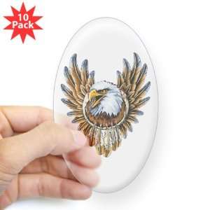   Oval) (10 Pack) Bald Eagle with Feathers Dreamcatcher 