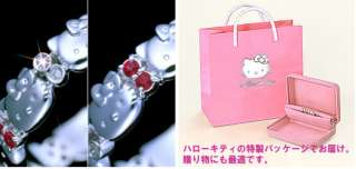 Ruby and diamond Hello Kitty Love Original eternity ring NEW JAPAN 