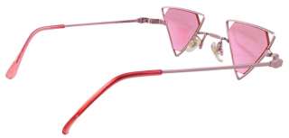 Gothic Steampunk Triangle Pink Lens Sun Glasses 686  