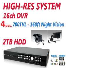 New USA DVR security camera home system anti theft vandal burglar 