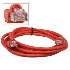  7 Category 5 (Cat5) Ethernet Crossover Cable (Red) Electronics