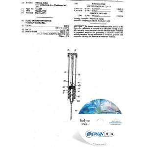  NEW Patent CD for FLUID EXTRACTION DEVICE 