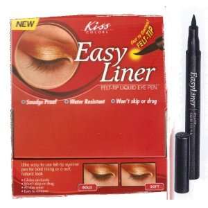  eyeliner easy liner felt   tip liquld eye pen kiss colors 