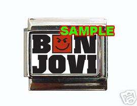 Bon Jovi Logo#1 Custom Italian Charm with Smirk sharp  