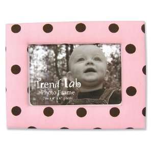  Trend Lab Dot Fabric Covered Photo Frame, Max: Baby