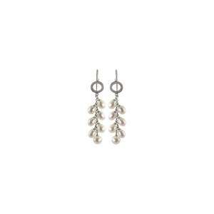 com ZALES Cultured Freshwater Pearl and Diamond Accent Drop Earrings 