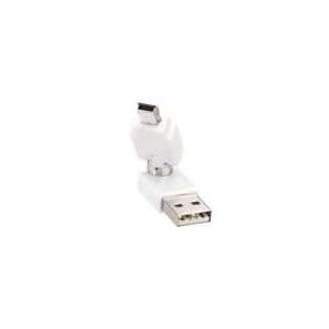    White 360 Angle USB To Mini Adaptor for Gateway laptop Electronics