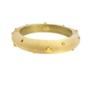 Alexis Bittar Lucite Bracelet   Studded Gold Cuff Gold