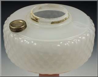   Aladdin White & Rose Moonstone Glass Kerosene Oil Lamp Model B  