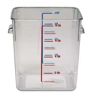 Square Storage Container Clear 8 Qt. Rubbermaid 6308 086876044010 