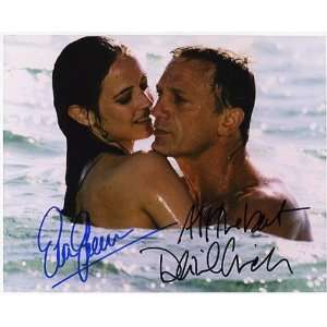 Daniel Craig and Eva Green Autographed/Hand Signed James Bond Casino 