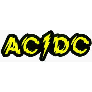  AC/DC   Yellow on Black Logo   Large Jumbo Vinyl Sticker 