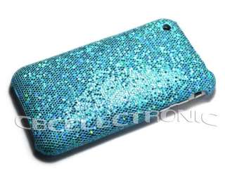 New light blue Bling Hard Case Cover Skin for iphone 3G 3GS