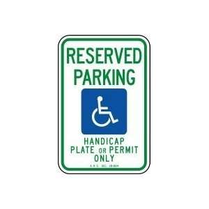  (ARIZONA) RESERVED PARKING HANDICAP PLATE OR PERMIT ONLY 