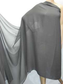 REAL Silk Chiffon Fabric Georgette French Grey per yard  